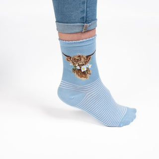 Wrendale Cow Sock - Daisy Coo
