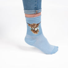 Load image into Gallery viewer, Wrendale Cow Sock - Daisy Coo
