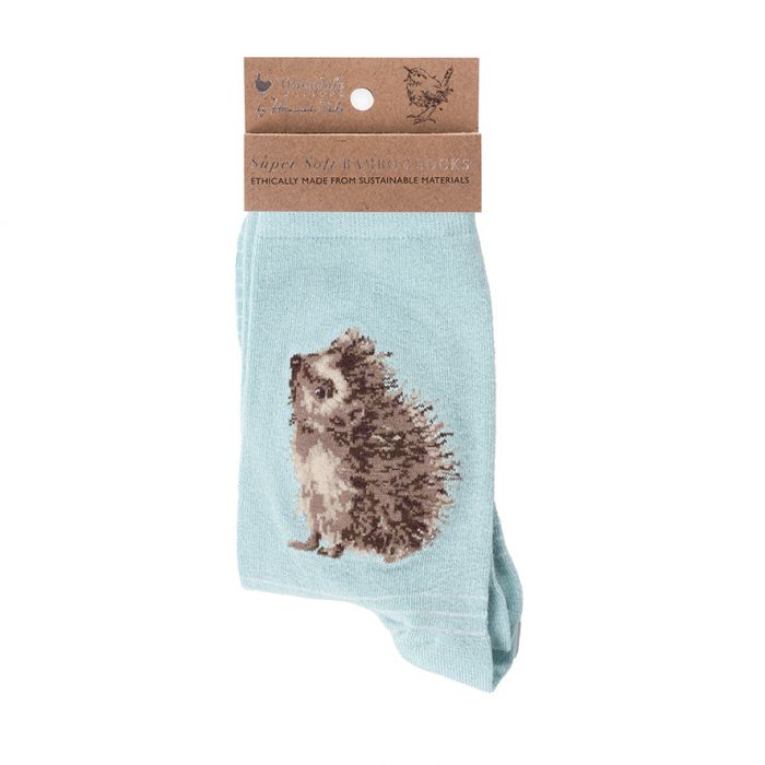 Wrendale Hedgehog Sock - Hedgehugs - GREEN