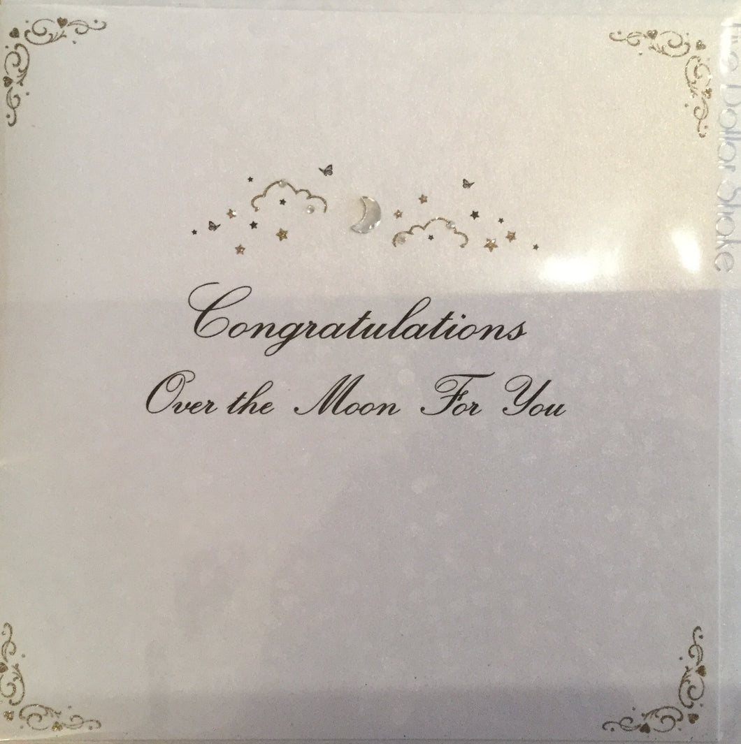 Congratulations - over the moon for you - card
