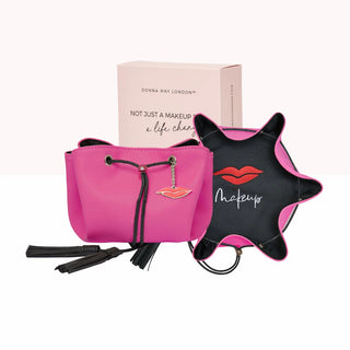 Donna May Mini Raspberry Pink Makeup Bag