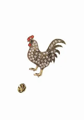 Hot Tomato Cockerel Pin/Brooch