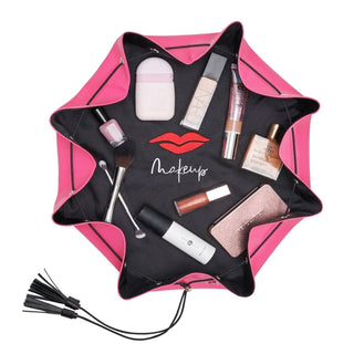 Donna May London Raspberry Flat Make Up Bag