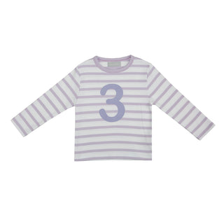 Bob & Blossom Parma Violet & White Breton Striped T Shirt