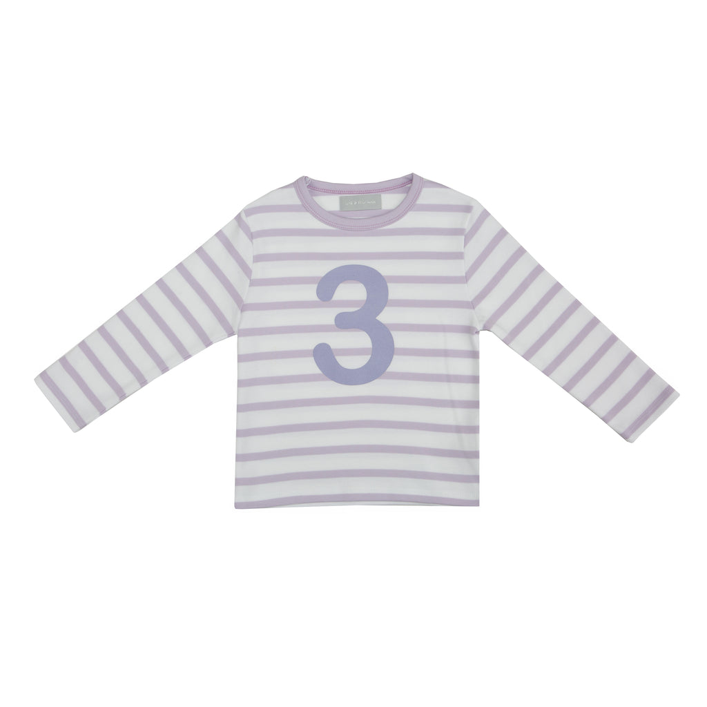 Bob & Blossom Parma Violet & White Breton Striped T Shirt