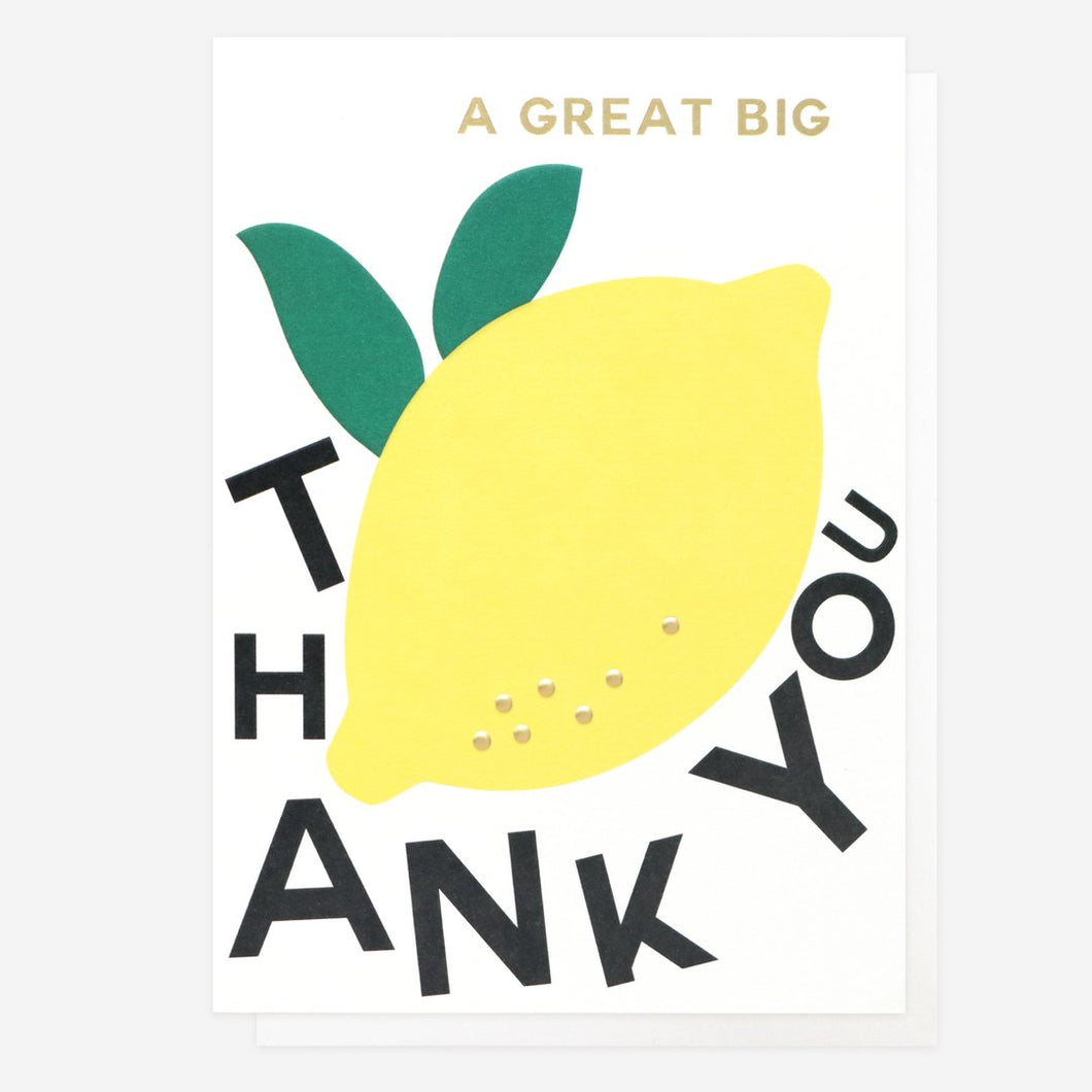 A great big thank you - lemon