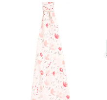 Load image into Gallery viewer, Pink Floral Comfort Knit Swaddle Blanket
