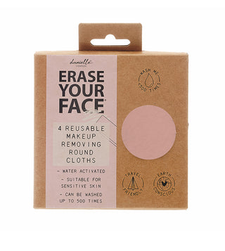 Erase Your Face 4 Reusable Round Makeup Removing Cloths