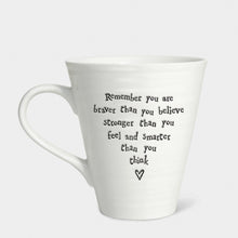 Load image into Gallery viewer, Porcelain mug-Remember you are braver

