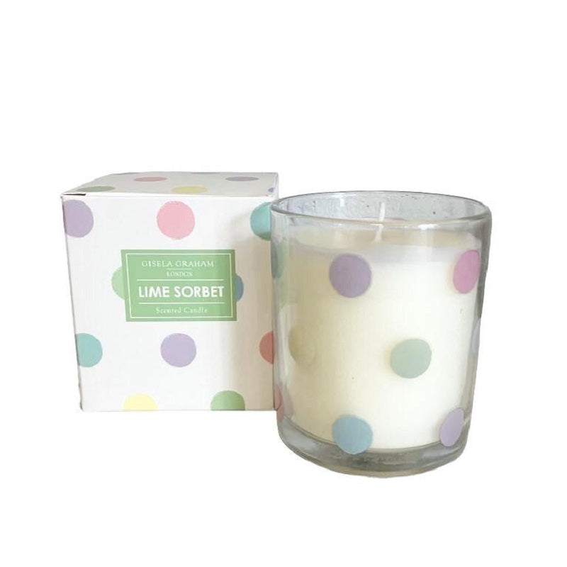 Pastel Dot Lime Sorbet Boxed Scented Candle, Lg