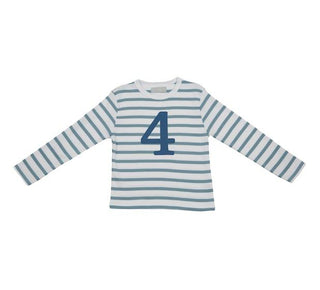 Bob & Blossom Ocean Blue & White Breton Striped T-shirt