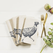 Load image into Gallery viewer, 4 Pheasant Linen Napkins
