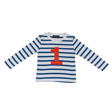 Load image into Gallery viewer, Bob &amp; Blossom French Blue &amp; White Breton Striped T Shirt
