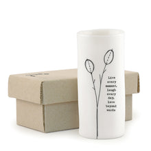 Load image into Gallery viewer, Medium porcelain vase-Live every moment
