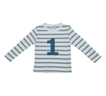 Load image into Gallery viewer, Blue &amp; White 1 Breton Striped T-shirt
