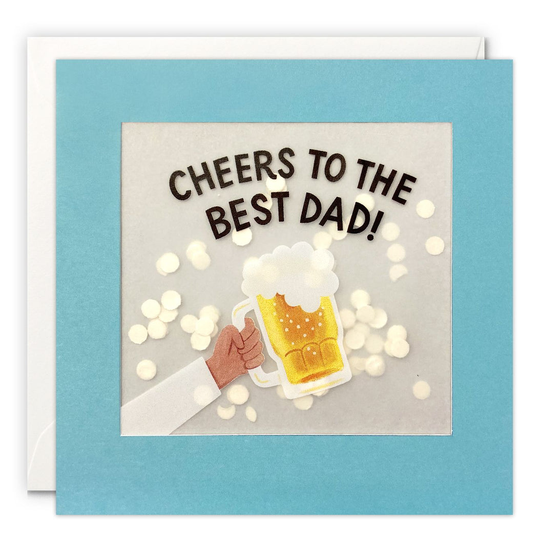 Cheers Best Dad Paper Shakies Card