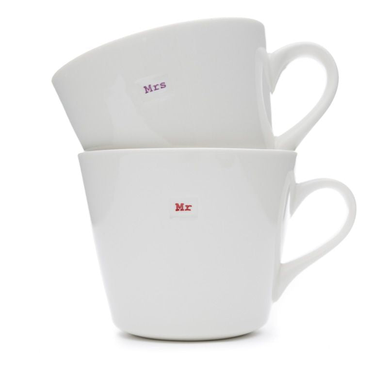 Keith Brymer Jones Mug Pair Mr and Mrs set