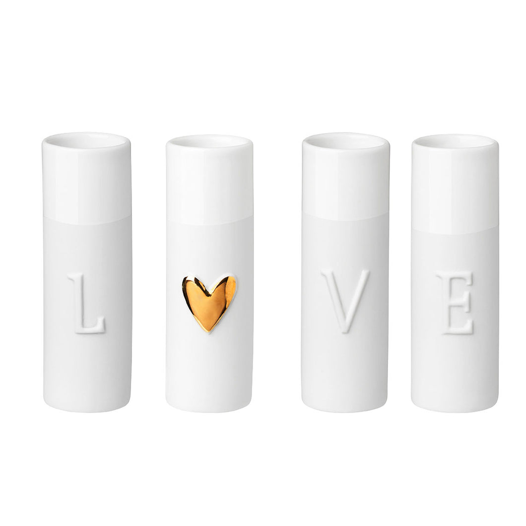 Love Mini vases Set of 4pcs