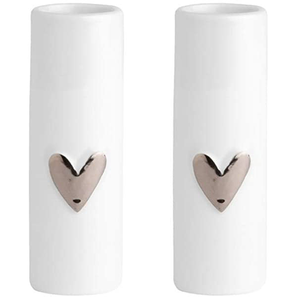 Mini Vases - Silver Heart Set of 2pcs